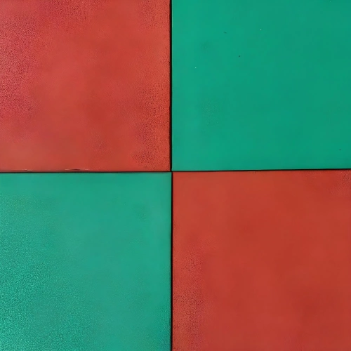 Revêtement de sol caoutchouté pour extérieur - PGO15 | 50X50X2,5 cm - Vision rouge et verte