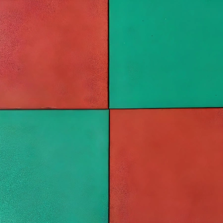 Gummierter Bodenbelag für den Außenbereich - PGO15 | 50X50X2,5 cm - Red and Green Vision