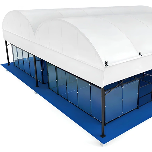 Padelplatz mit Doppelabdeckung - CP85 | Professional - Sichtschutz