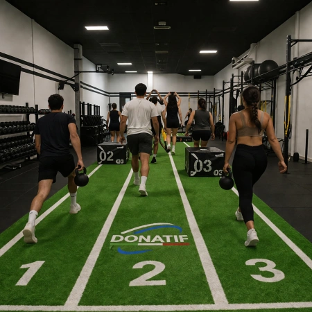 Synthetic Grass with Numbered Lanes - ESL10 | Professional - Visual Exercises