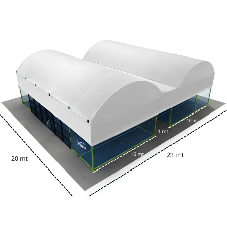 Pista de Pádel Indoor Doble - CP75 | Profesional - Ver Tamaño