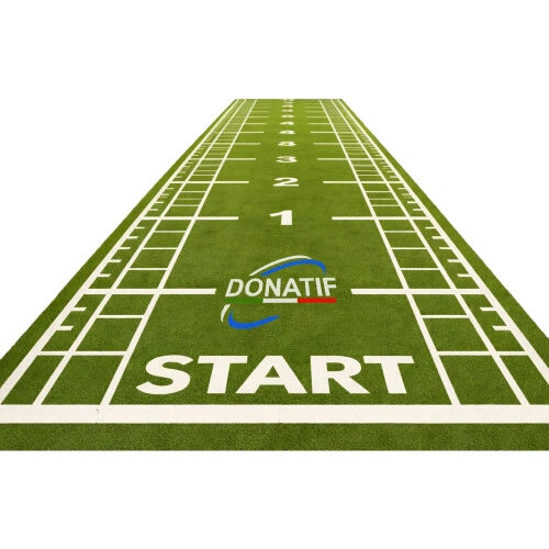 Erba Sintetica Percorso Integrato ESL25 | Rotolo 12x1 Metri - Visuale Completa