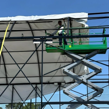 Sport Cover for Padel Courts - CP45 | Professional - Full View Without Components 2