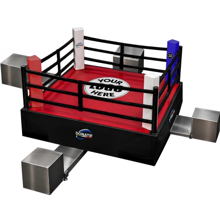 Anneau de boxe surélevé de 50 cm | Zone de spectateurs intégrée - anneau de visionnage