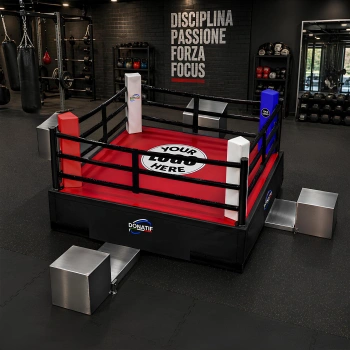 Anneau de boxe surélevé de 50 cm | Zone de spectateurs intégrée - anneau de visionnage 2