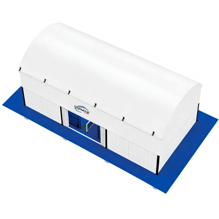 Copertura Padel per Tutte le Stagioni - CP50 | Professionale - Visuale Frontale