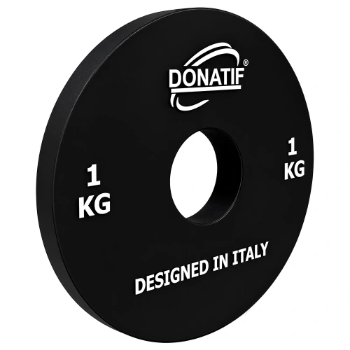 Peso de 1 kg - Orificio de 28 mm | Acero calibrado | Placa pequeña - Gimnasio - Vista lateral