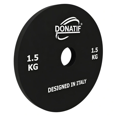 Disco de 1,5 kg - Orificio de 28 mm | Acero calibrado | Disco pequeño - Gimnasio - Vista lateral