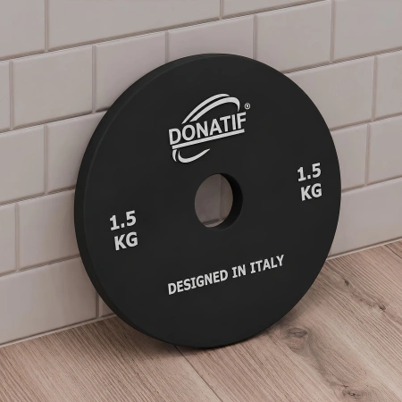 Disque de 1,5 kg - Trou de 28 mm | Acier calibré | Petit disque - Salle de sport - Illustration d'utilisation en salle de sport