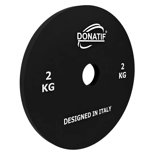 Micro-disque de 2 kg - Trou de 28 mm | Acier calibré | Petite plaque - Salle de sport - Vue de profil