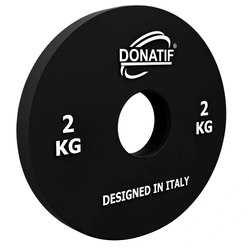 2-kg-Hantelscheibe – Bohrung 50 mm | Kleine Scheibe – Fitnessstudio – Seitenansicht