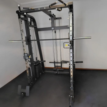 Grilles multifonctions | Rack à squat - Machine Smith - Presse à jambes - Vue complète de la structure 2