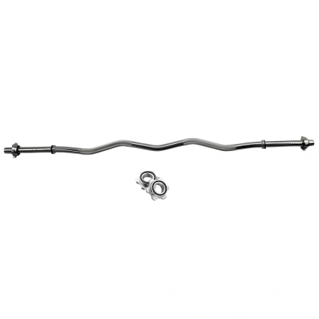 Gebogene EZ-Hantelstange 120 cm – 25 mm – Curl-Stange | mit Schraubbefestigung – Scheibenhalterung