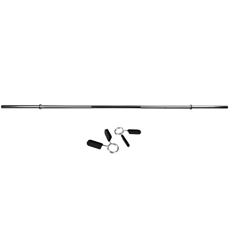 180 cm Gym Barbell - 28 mm | Spring-Loaded Lock - Plate Retainer
