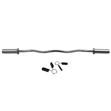 Barre EZ Olympique 120 cm - 50 mm | à ressorts - Butée de disques