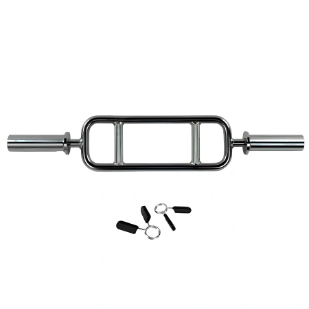 Barra olímpica para tríceps de 86 cm - 50 mm | Carga máxima de 320 kg - Retén de discos