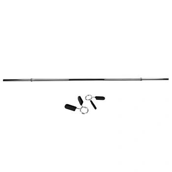 180 cm - 25 mm Spring-Loaded Gym Barbell | Used - Disc Clamp