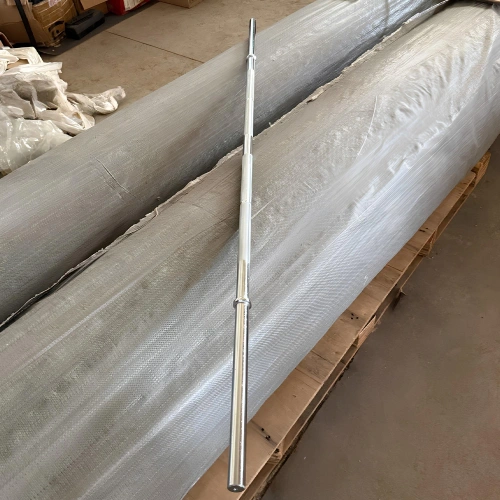 180 cm - 28 mm Spring-Loaded Gym Barbell | Used - Full View