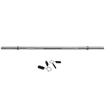 120 cm Gym Barbell - 25 mm | Spring-Loaded Lock - Plate Retainer