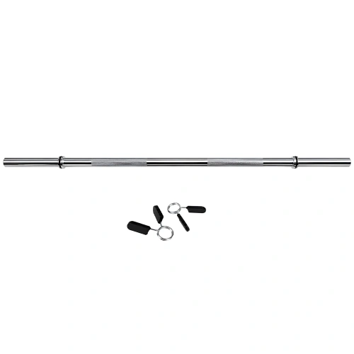 120 cm Gym Barbell - 25 mm | Spring-Loaded Lock - Plate Retainer