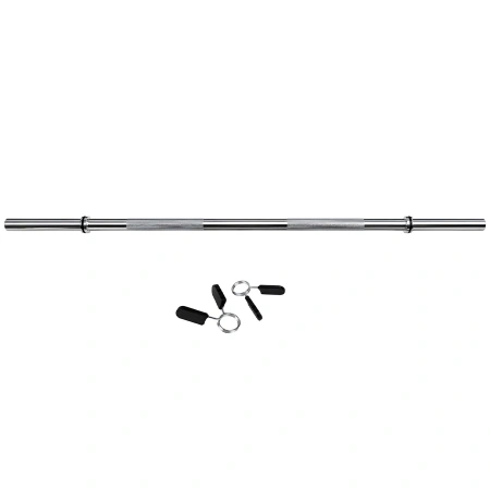 120 cm Gym Barbell - 25 mm | Spring-Loaded Lock - Plate Retainer