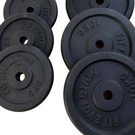 5- and 10-kg Cast Iron Discs - 25 mm Hole | Used - Full Product View