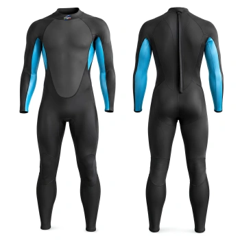 3-mm-Neopren-Triathlonanzug für Herren – MS13 | Profi-Modell – Blau-Schwarz-Design