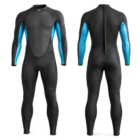 3-mm-Neopren-Triathlonanzug für Herren – MS13 | Profi-Modell – Blau-Schwarz-Design
