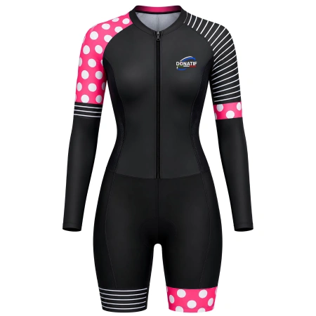 Traje de triatlón para mujer de manga larga - CI23 | Profesional - Vista completa