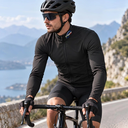 Giacca Ciclismo Antivento Manica Lunga - BT37 | Professionale - Visuale Utilizzo Gara