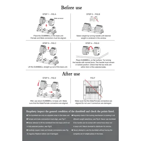 Adjustable Handlebar 4-24 kg | Increment Every 4 Kg - Illustration for Use