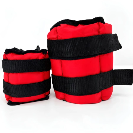 Coppia di Cavigliere - Polsiere da 2,5 Kg | Pesi con Velcro - Visuale Frontale Ravvicinata Completa