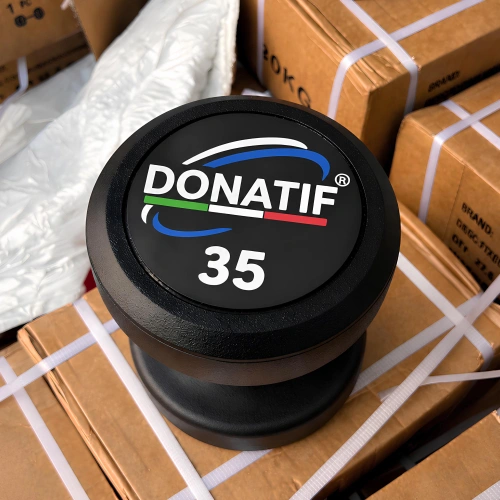 34 Kg haltère rond en caoutchouc - Professionnel