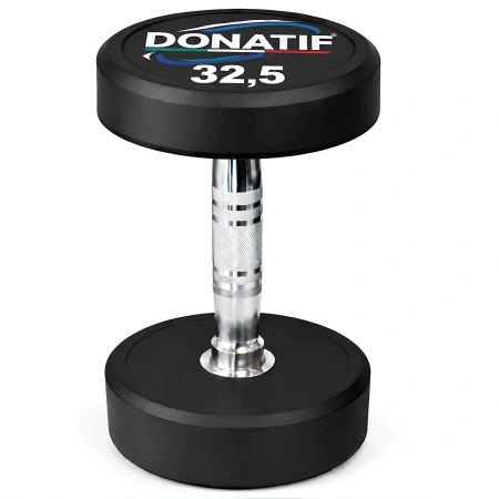 Haltères ronds caoutchoutés 32 Kg - Professionnel