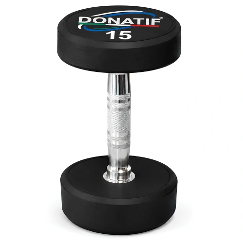 Mancuerna redonda de caucho 14 Kg - Profesional