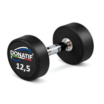 12 Kg Round Rubberized Dumbbell - Professional