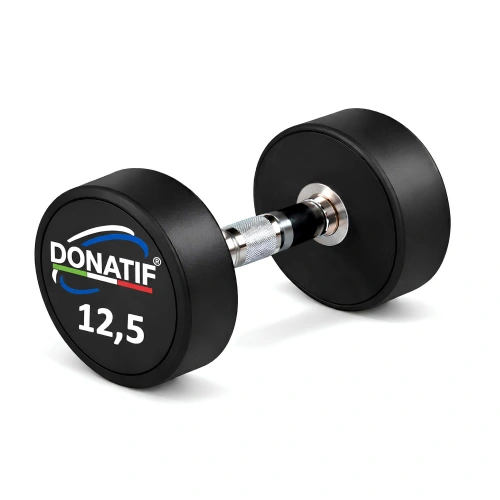 Haltères ronds caoutchoutés de 12 Kg - Professionnel