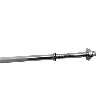 Gym Barbell 120 cm - 25 mm | Screw closure - front view 2