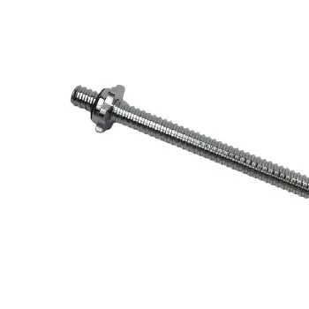 Gym Barbell 150 cm - 25 mm | Screw closure - front view 2