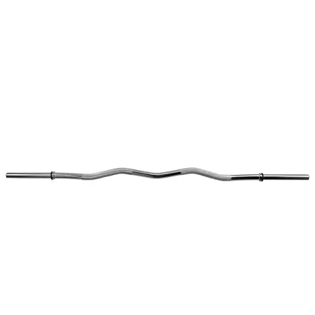 Ez Curved Langhantel 120 cm - 25 mm - Curl Bar | Federverschluss - Vorderansicht