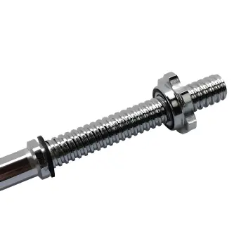 Bodybuilding Barbell 120 cm - 28 mm | Screw closure - front view 2