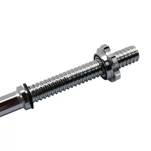 Bodybuilding Barbell 120 cm - 28 mm | Screw closure - knurling view
