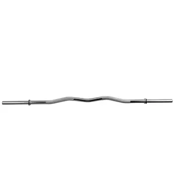 Ez Curved Barbell 120 cm - 28 mm - Curl Bar | Spring Closure - Front View