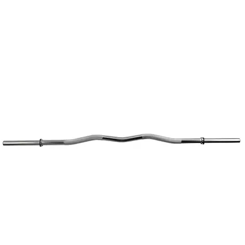 Ez Curved Langhantel 120 cm - 28 mm - Curl Bar | Federverschluss - Vorderansicht