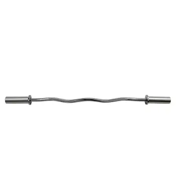 EZ Olympic Barbell 120 cm - 50 mm - Curl Bar | Professional - Front View