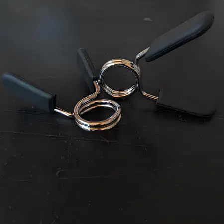 Coppia Clips Ferma Dischi - Molle 25 mm | Chiusura a Farfalla - Foto Frontale