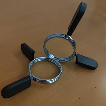 Pair of Disc Clips - Springs 50 mm | Butterfly closure - front view 2