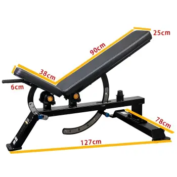 Banc professionnel réglable - P40 | Gym - Bodybuilding - Vue de côté 2