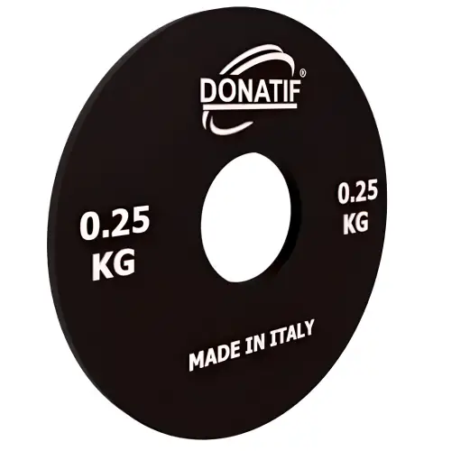 Disco Microload 250 gr - Agujero 50 mm | Plato pequeño - Gimnasio - Vista lateral