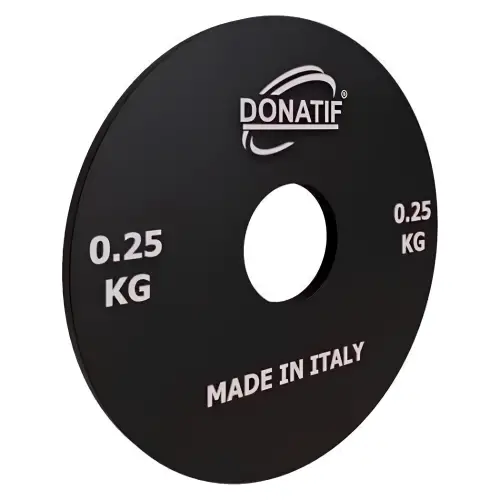 Disco de microcarga de 250 gr - Agujero de 28 mm | Plato pequeño - Gimnasio - Vista lateral
